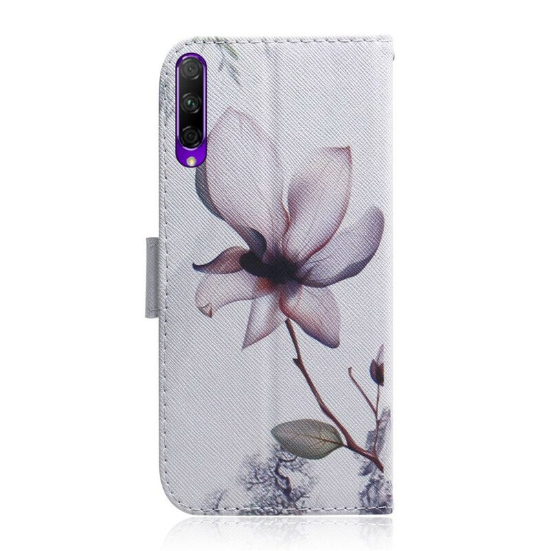 Fodral För Huawei P Smart Pro / Honor 9X Pro Gammal Rosenblomma