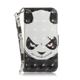 Fodral För Huawei P Smart Z / Honor 9X Med Kedjar Angry Panda Med Rem