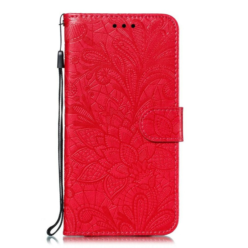 Fodral För Huawei P Smart Z / Honor 9X Med Kedjar Tribal Strap Blommor