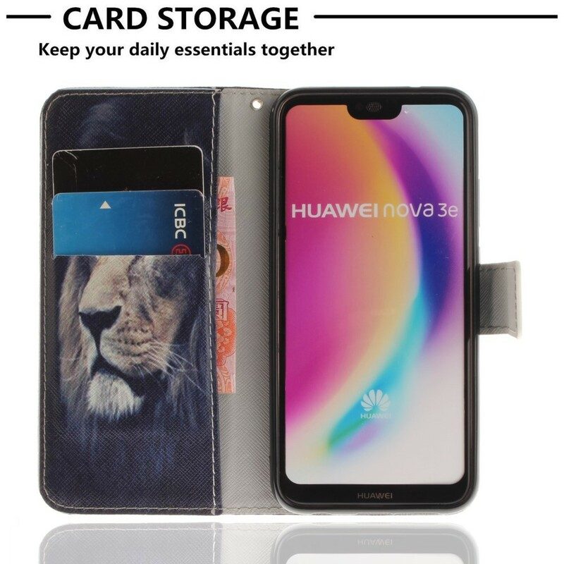 Fodral För Huawei P20 Lite Drömmande Lejon