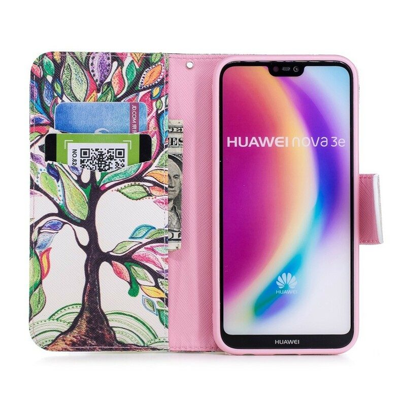 Fodral För Huawei P20 Lite Färgat Träd