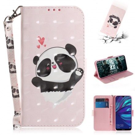 Fodral För Huawei P30 Lite Med Kedjar Panda Love Med Rem