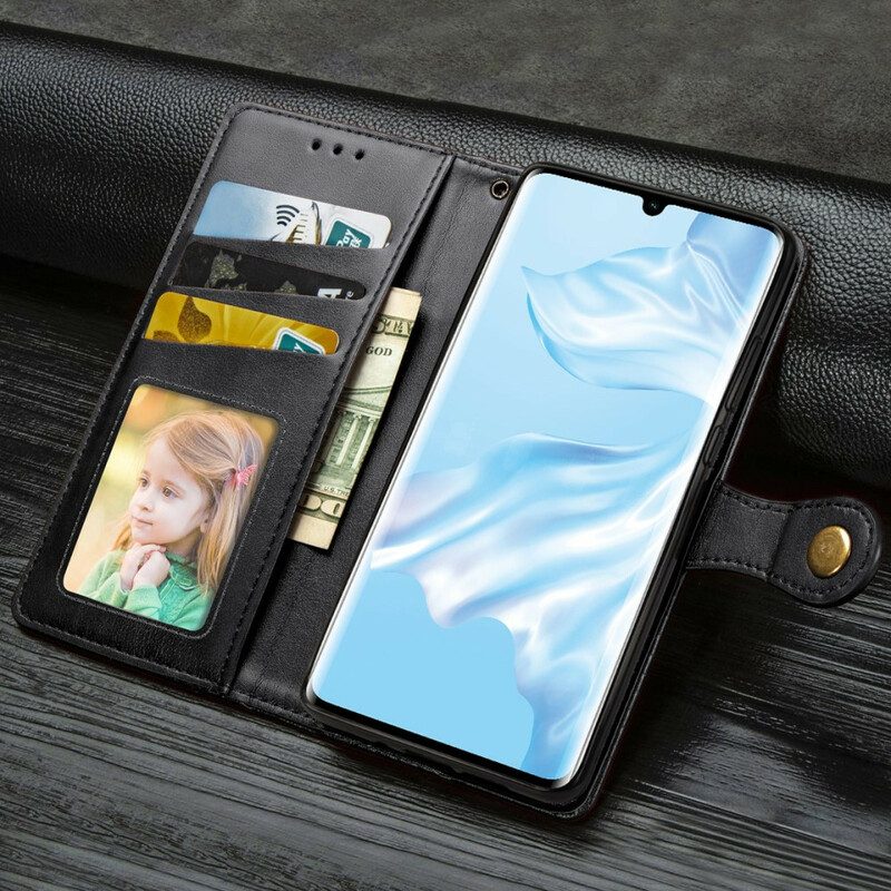 Fodral För Huawei P30 Pro Faux Läder Och Vintagelås