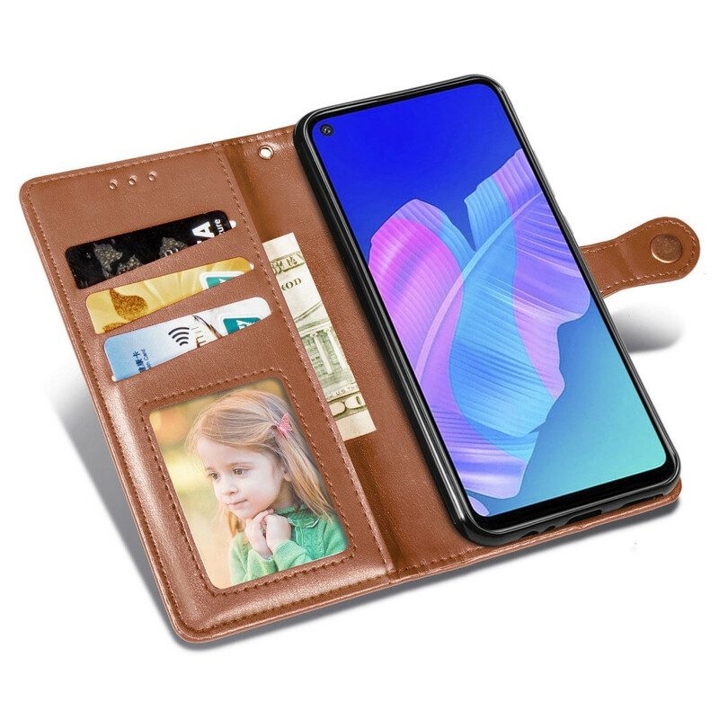 Fodral För Huawei P40 Lite E / Huawei Y7p Faux Läder Och Vintagelås