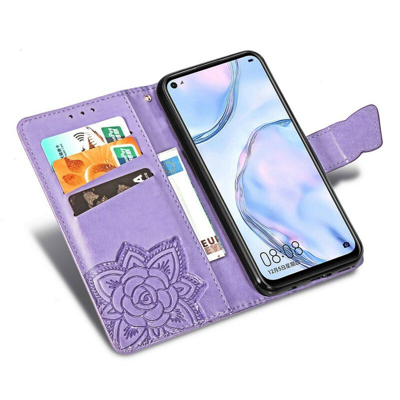 Fodral För Huawei P40 Lite Halva Fjärilar