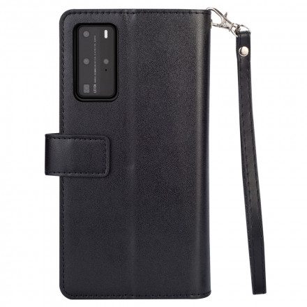 Fodral För Huawei P40 Pro Plånbok Med Nyckel