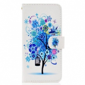 Fodral För Huawei Y5 2018 Blommande Blått Träd