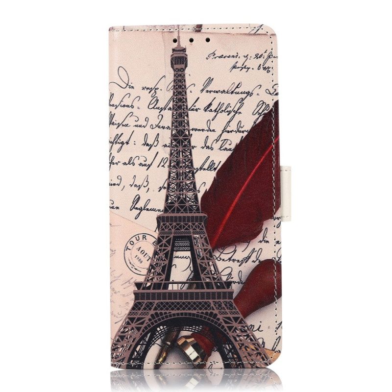Folio-fodral För Huawei Nova 9 / Honor 50 Poetens Eiffeltorn