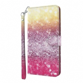 Folio-fodral För Huawei P Smart 2021 Magenta Glitter Gradient