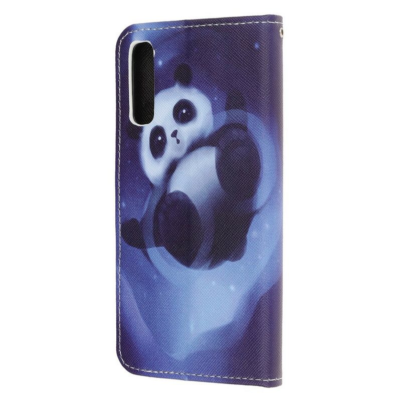 Folio-fodral För Huawei P Smart S Med Kedjar Thong Space Panda