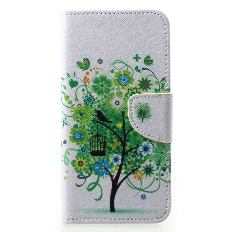 Folio-fodral För Huawei P20 Blommande Träd