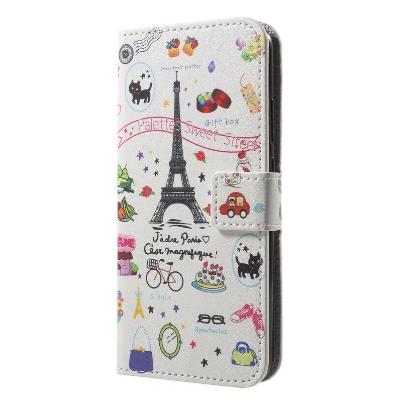 Folio-fodral För Huawei P20 Lite Jag Älskar Paris