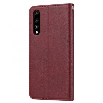 Folio-fodral För Huawei P30 Läderfodral Korthållare I Konstläder