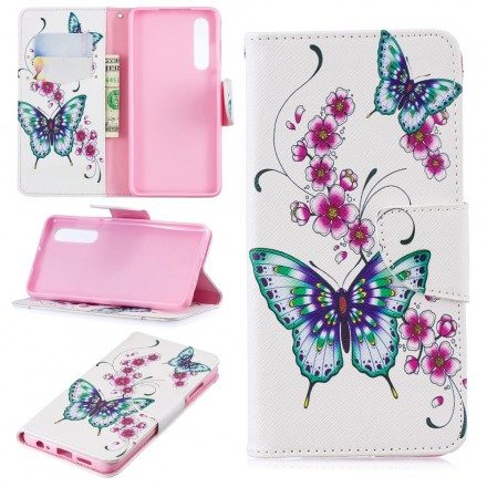 Folio-fodral För Huawei P30 Underbara Fjärilar