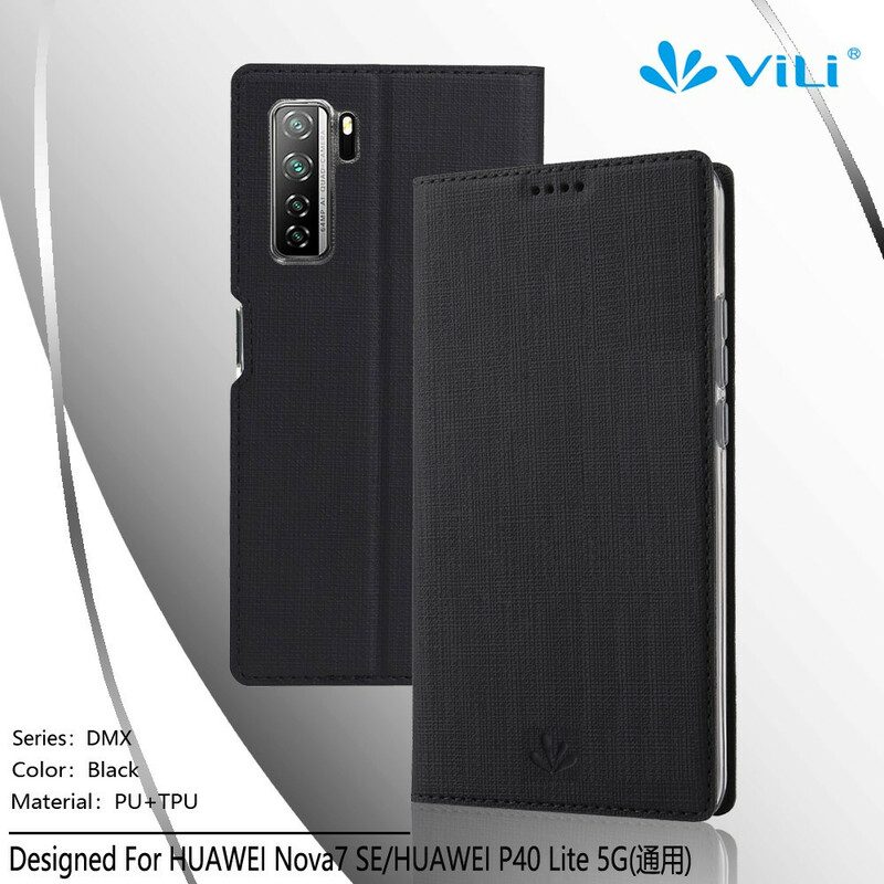 Folio-fodral För Huawei P40 Lite 5G Läderfodral Texturerad Vili Dmx