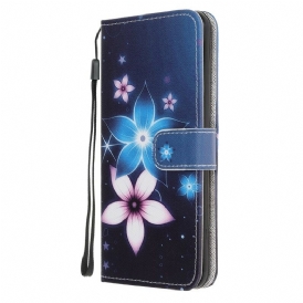 Folio-fodral För Huawei P40 Lite E / Huawei Y7p Med Kedjar Lunar Strap Flowers