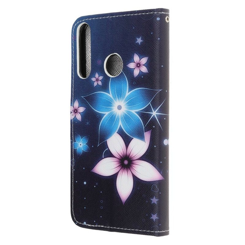 Folio-fodral För Huawei P40 Lite E / Huawei Y7p Med Kedjar Lunar Strap Flowers