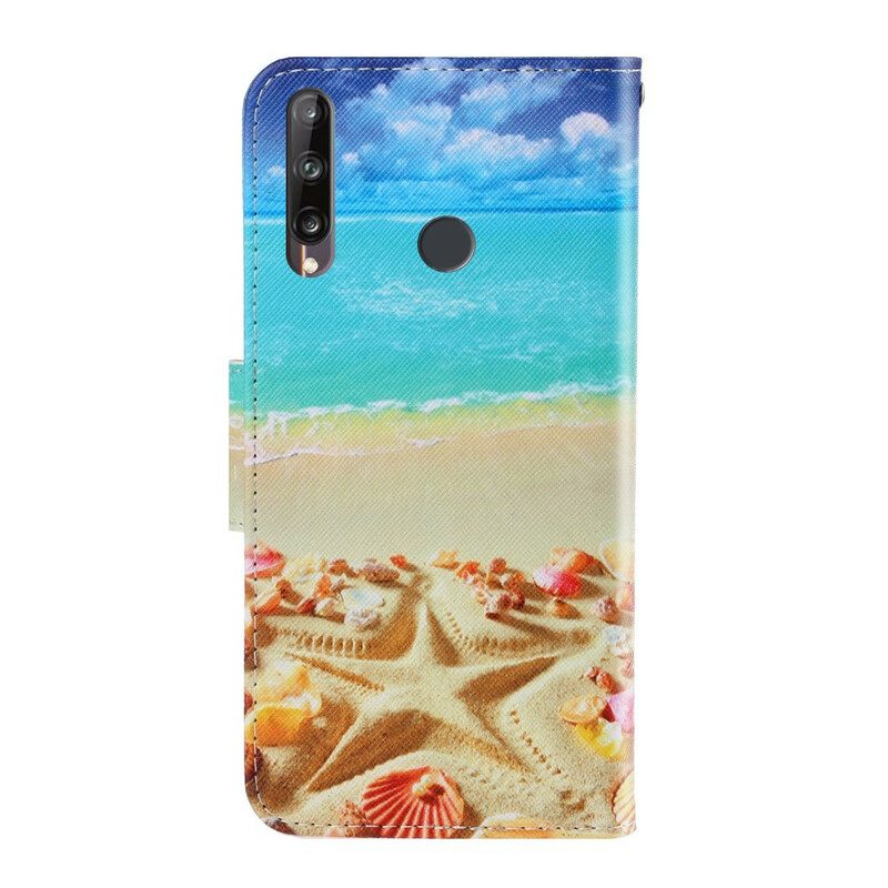 Folio-fodral För Huawei P40 Lite E / Huawei Y7p Med Kedjar Thong Beach