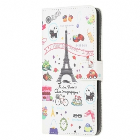Folio-fodral För Huawei P40 Lite Jag Älskar Paris