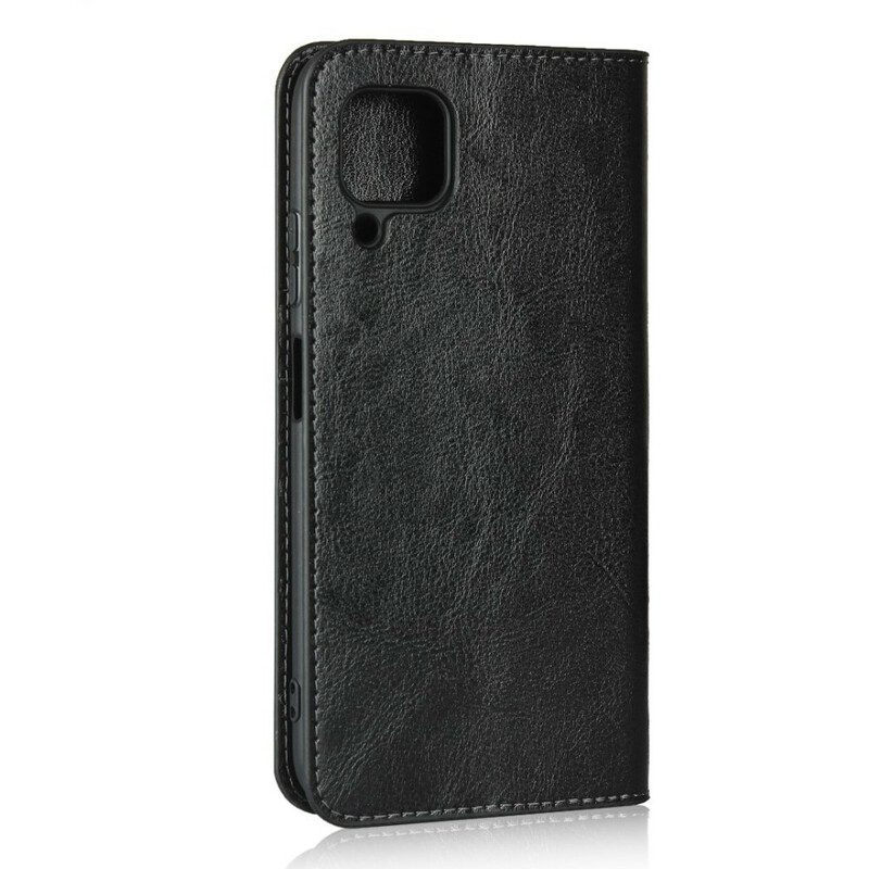 Folio-fodral För Huawei P40 Lite Läderfodral Äkta Läder