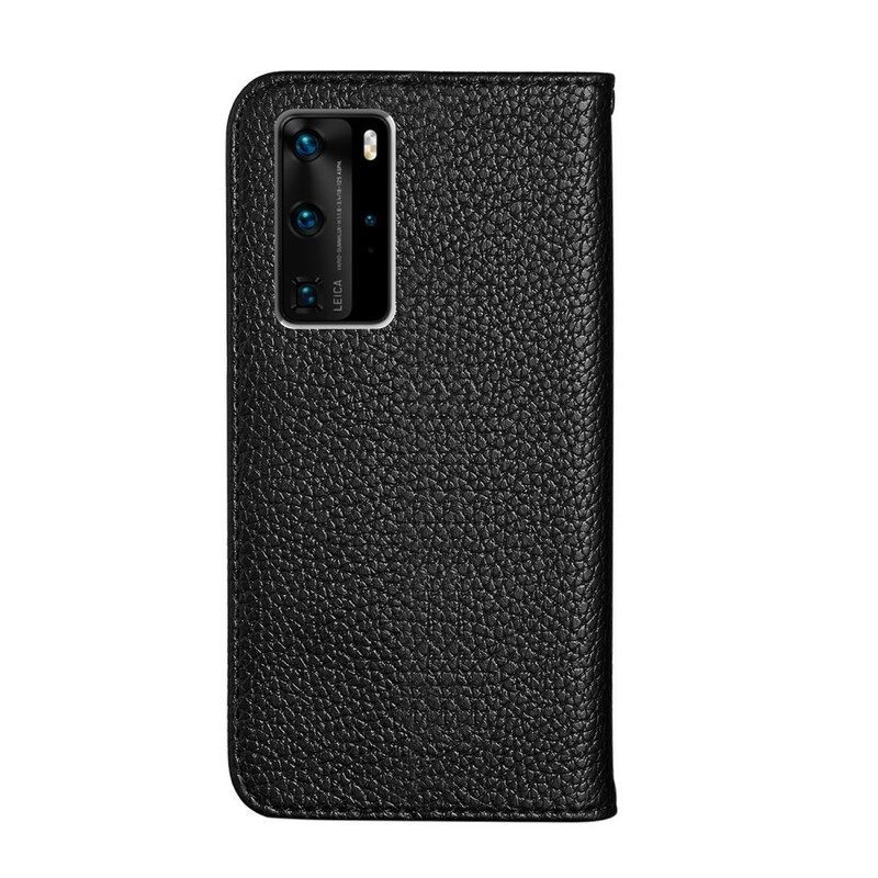 Folio-fodral För Huawei P40 Pro Läderfodral Faux Leather Litchi Ultra Chic