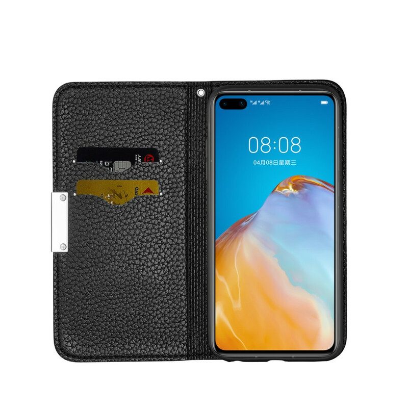 Folio-fodral För Huawei P40 Pro Läderfodral Faux Leather Litchi Ultra Chic