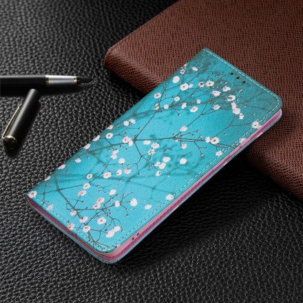 Folio-fodral För Huawei P50 Pro Läderfodral Blommande Grenar