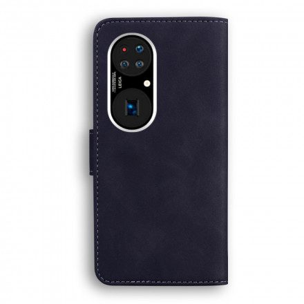 Folio-fodral För Huawei P50 Pro Vintage Couture Läderstil