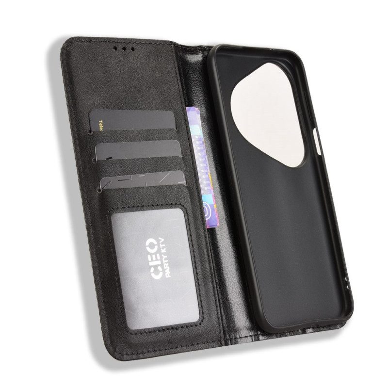 Folio-fodral För Huawei Pura 80 Pro Vintagekant