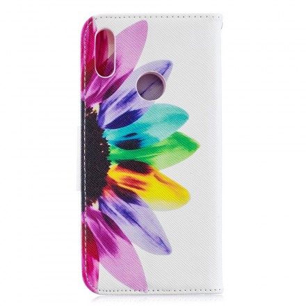 Folio-fodral För Huawei Y6 2019 / Honor 8A Akvarellblomma