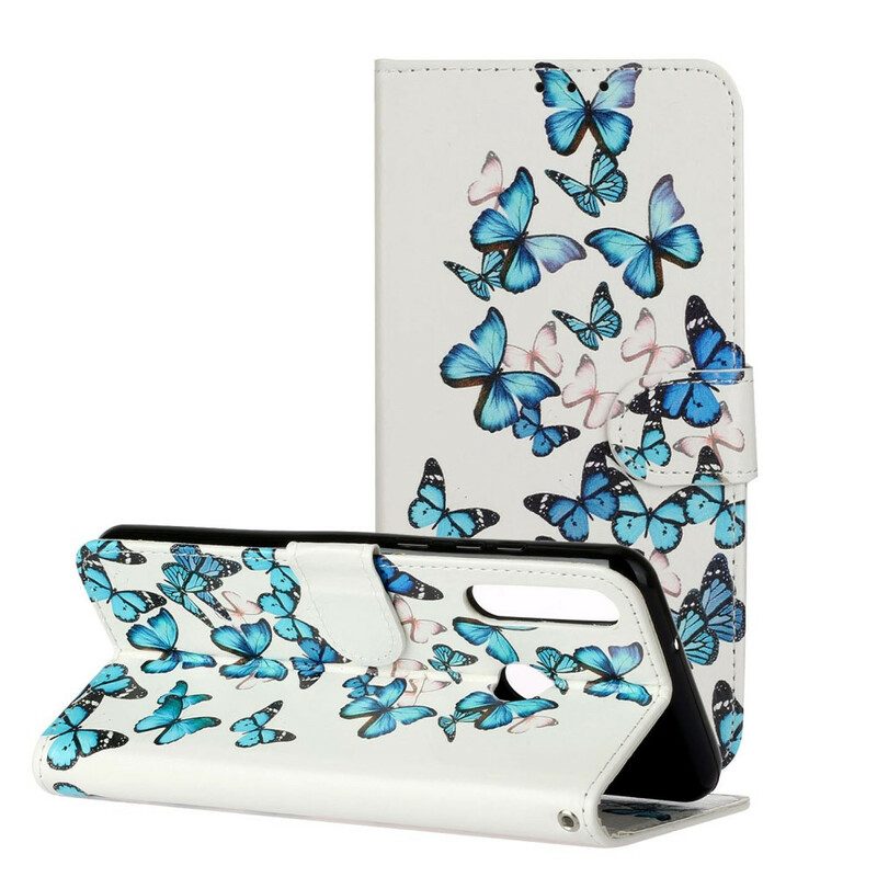 Folio-fodral För Huawei Y6p Läderfodral Myriad Fjärilar