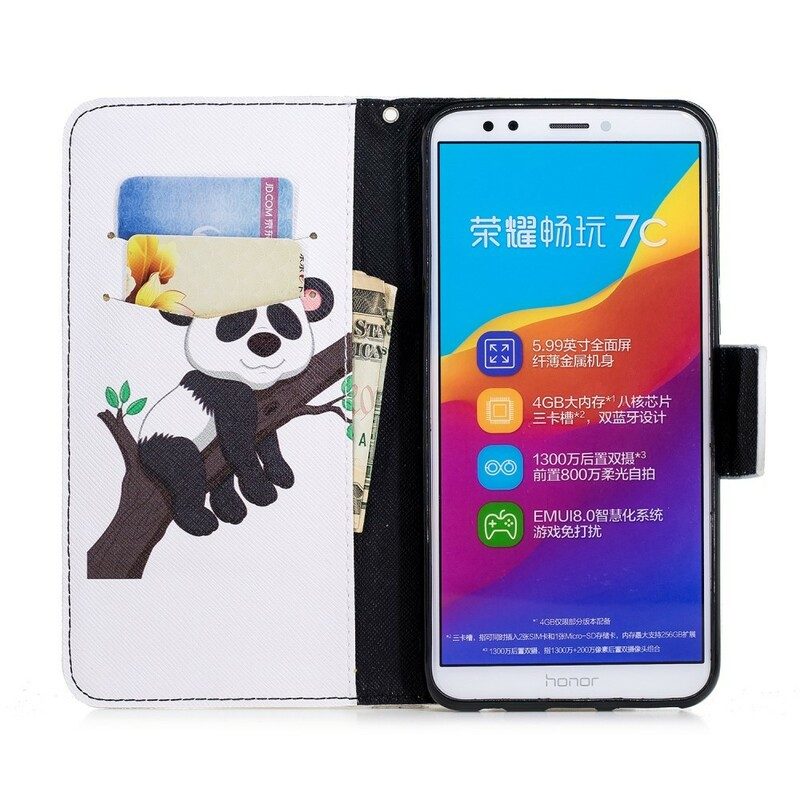 Folio-fodral För Huawei Y7 2018 / Honor 7C Lata Panda