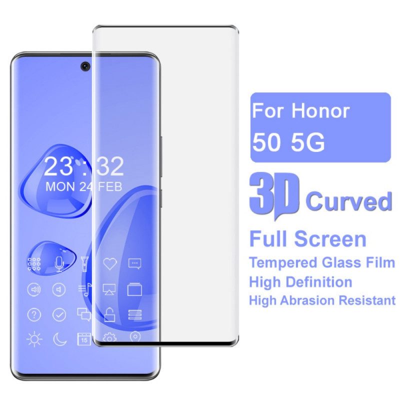 Honor 50 / Huawei Nova 9 Black Edge Skärmskydd I Härdat Glas