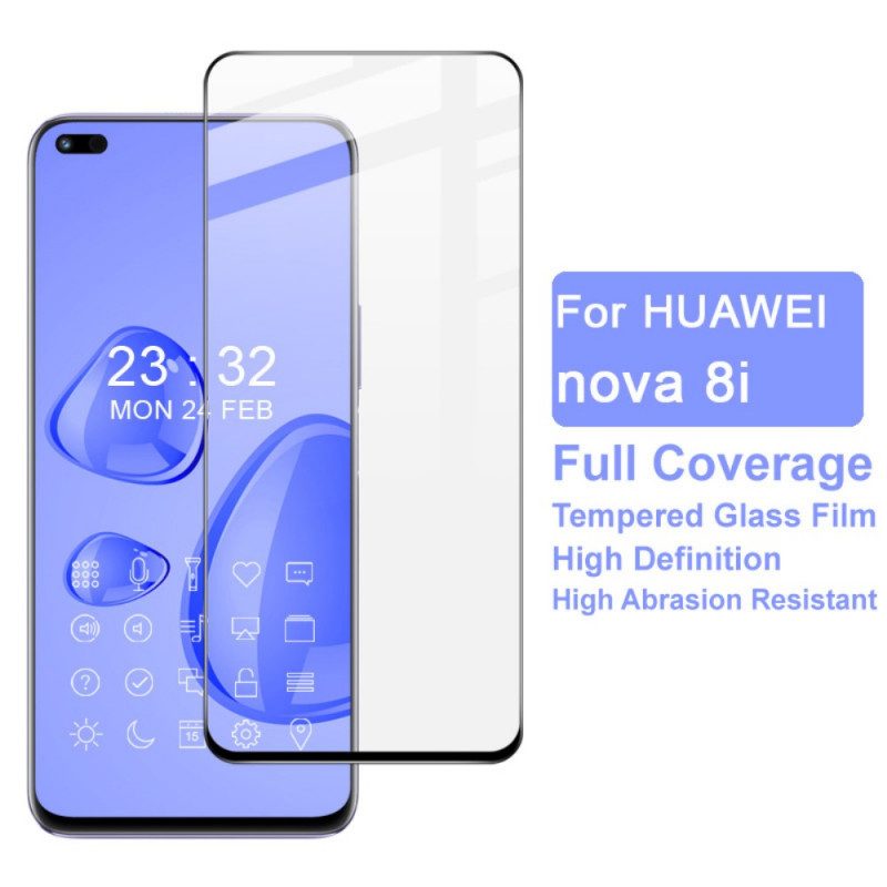 Honor 50 Lite / Huawei Nova 8I Black Edge Skärmskydd I Härdat Glas