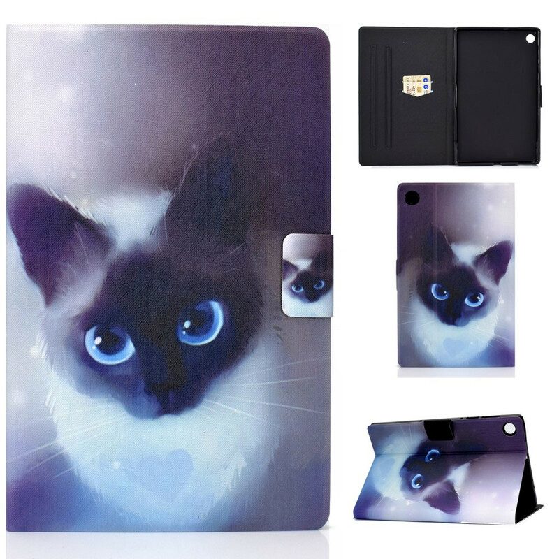 Läderfodral För Huawei MatePad T 8 Blue Eyed Cat