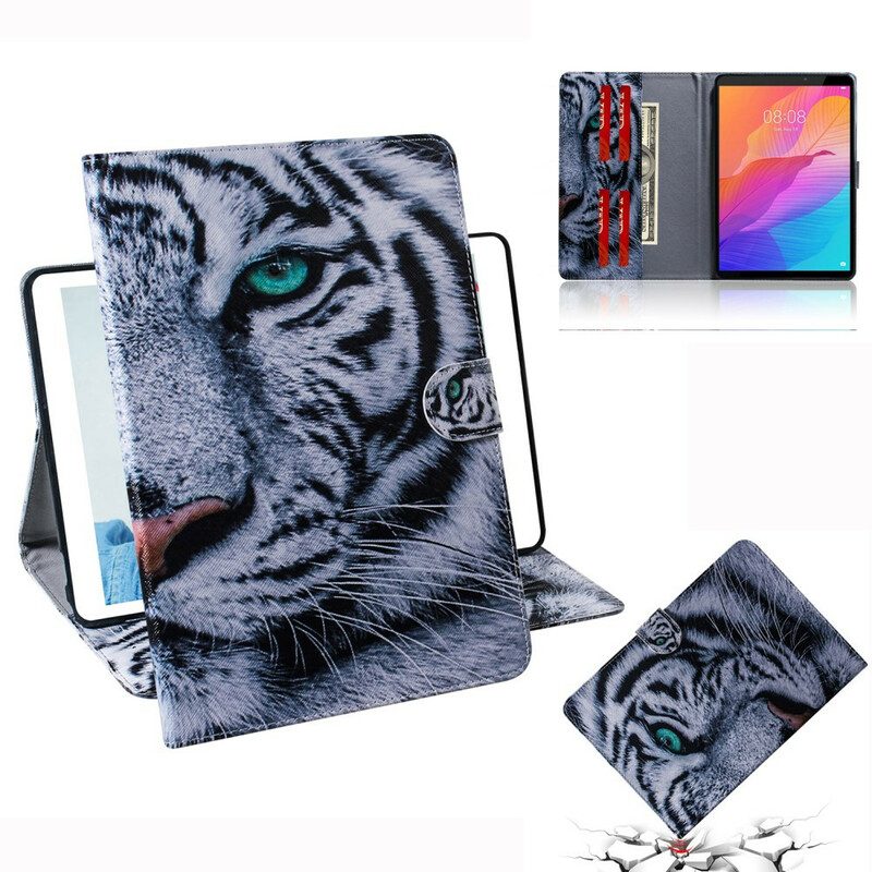 Läderfodral För Huawei MatePad T 8 Tigerhuvud