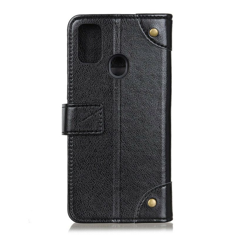 Läderfodral För Huawei P Smart 2020 Vintage Nappa Lädereffekt