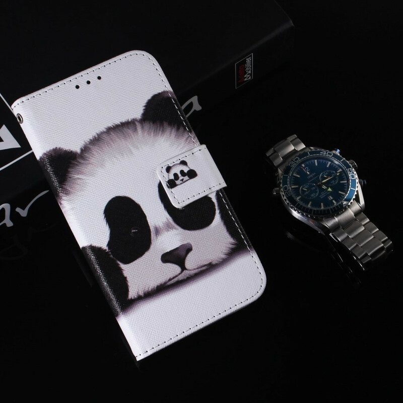 Läderfodral För Huawei P Smart Pro / Honor 9X Pro Pandaansikte
