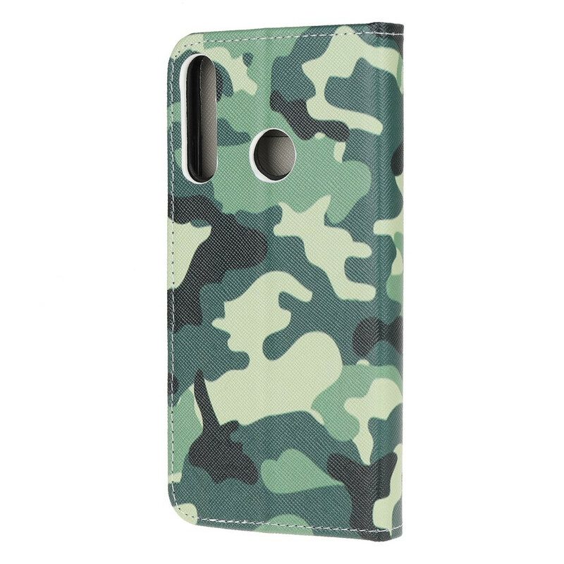 Läderfodral För Huawei Y6p Militärt Kamouflage