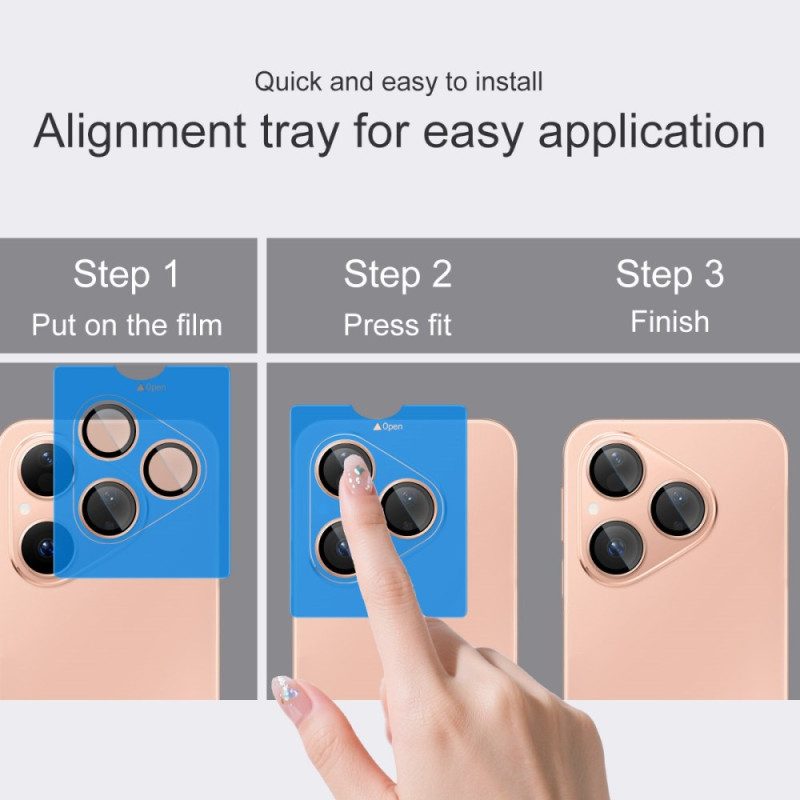 Linsskydd I Härdat Glas För Huawei Pura 80 Självpositionerande Ram (svarta Cirklar)