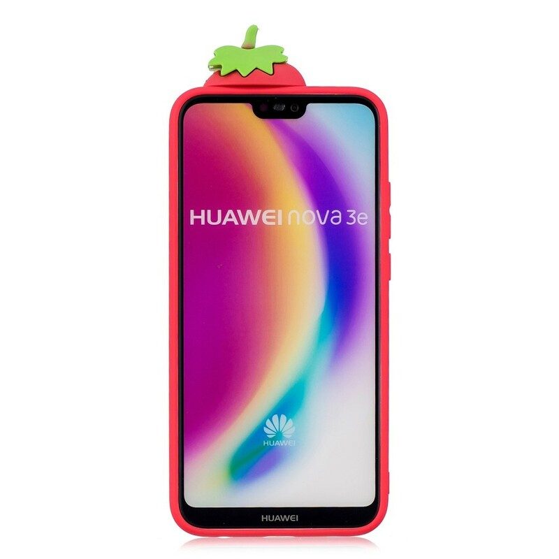 Mobilskal För Huawei P20 Lite 3d Strawberry