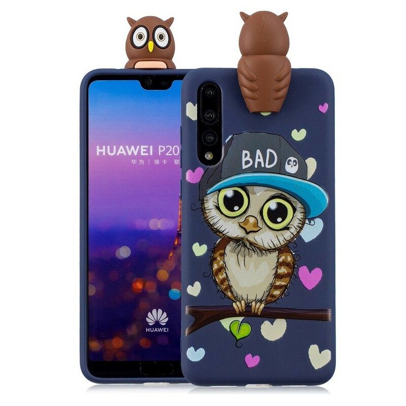 Mobilskal För Huawei P20 Pro 3d Bad Owl Fun