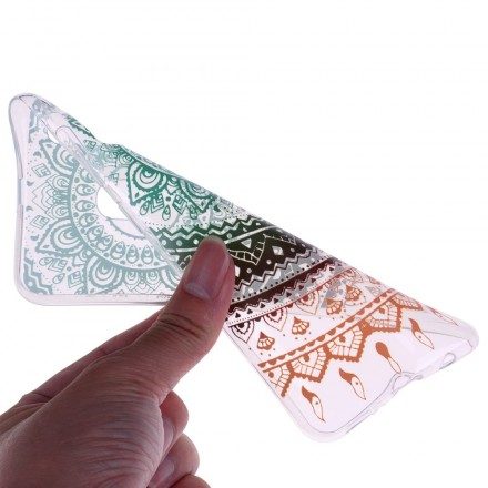 Mobilskal För Huawei P30 Lite Transparent Färgad Mandala