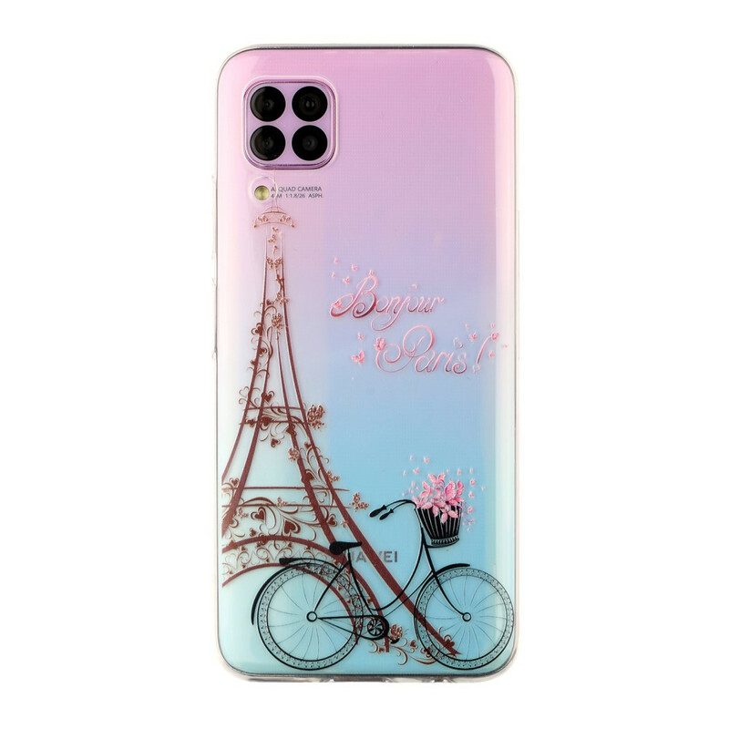 Mobilskal För Huawei P40 Lite Transparent Bonjour Paris