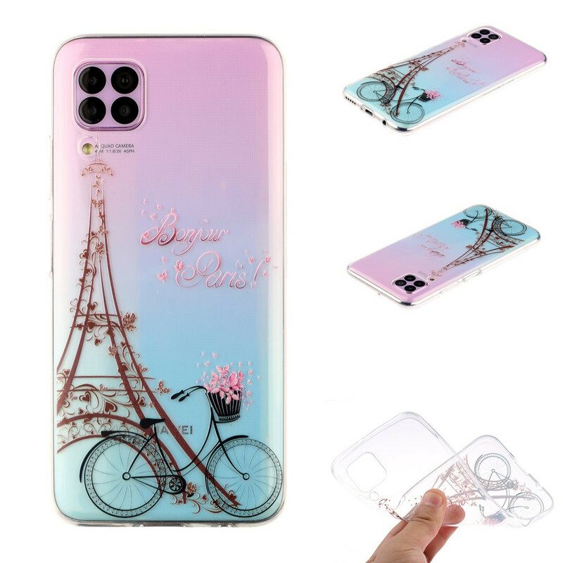 Mobilskal För Huawei P40 Lite Transparent Bonjour Paris