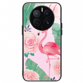 Mobilskal Huawei Mate 50 Pro Flamingo Härdat Glas