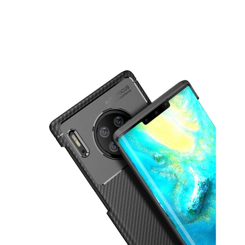 Skal För Huawei Mate 30 Pro Flexibel Kolfiberstruktur