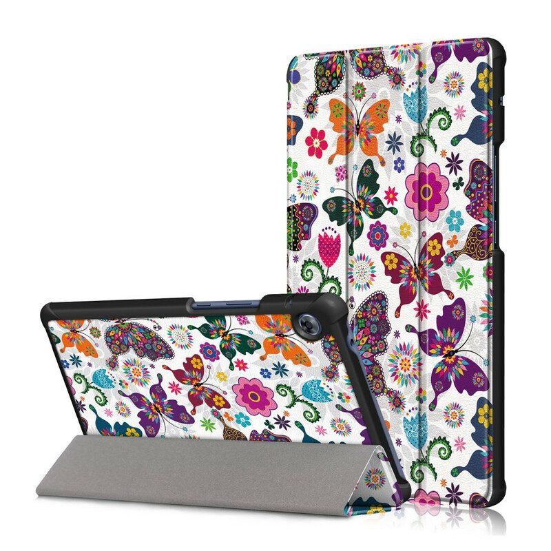Skal För Huawei MatePad T 8 Förstärkta Fjärilar Och Blommor
