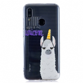 Skal För Huawei P Smart 2019 / Honor 10 Lite Transparent Llama Unicorn