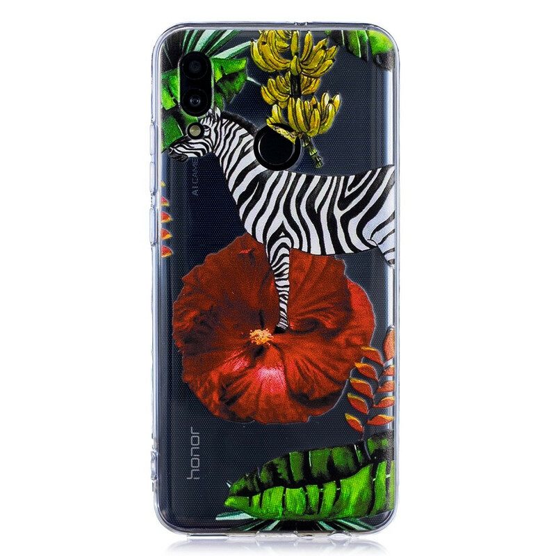 Skal För Huawei P Smart 2019 / Honor 10 Lite Zebra Och Blommor